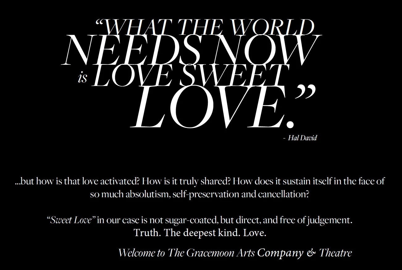 “What the world needs now is love, sweet love.” — Hal David